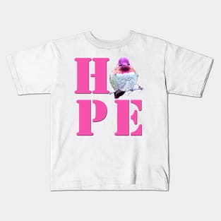 HOPE - Anna's Hummingbird Photo Kids T-Shirt